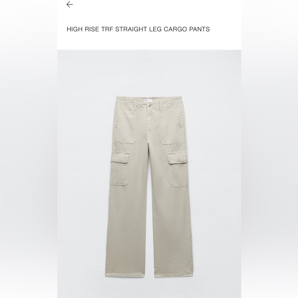 Zara high rise cargo pants